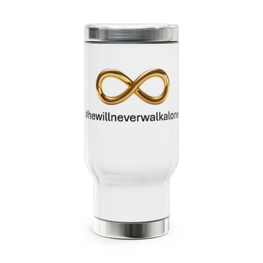 Infinity Love Travel Mug, Stay Hydrated on the Go, Gift for Coffee Lovers, Inspirational Mug, Perfect for Indoor and Outdoor Use