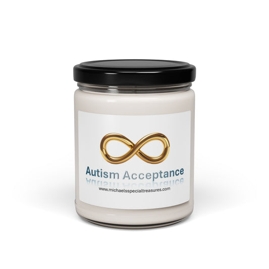 Autism Acceptance Scented Candle | Soy Candle, Inspirational Gift, Home Decor, Motivational Message, Self-Care