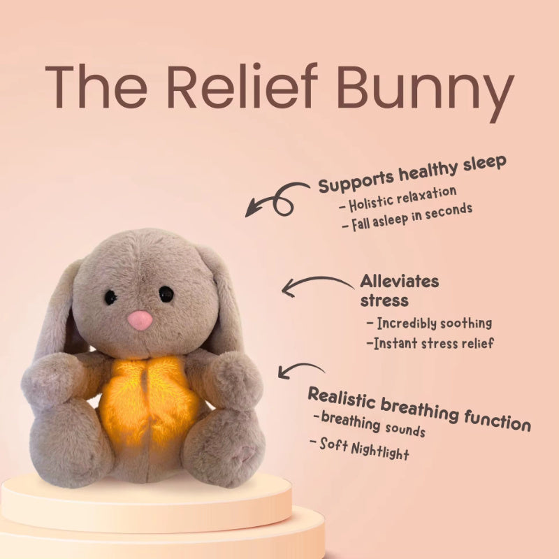 Breathing Rabbit Soothing Sensory Plush Toy With Relieve Anxiety Bunny