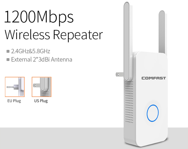1200Mbps Extender Antenna Router Booster WiFi Extender Repeater