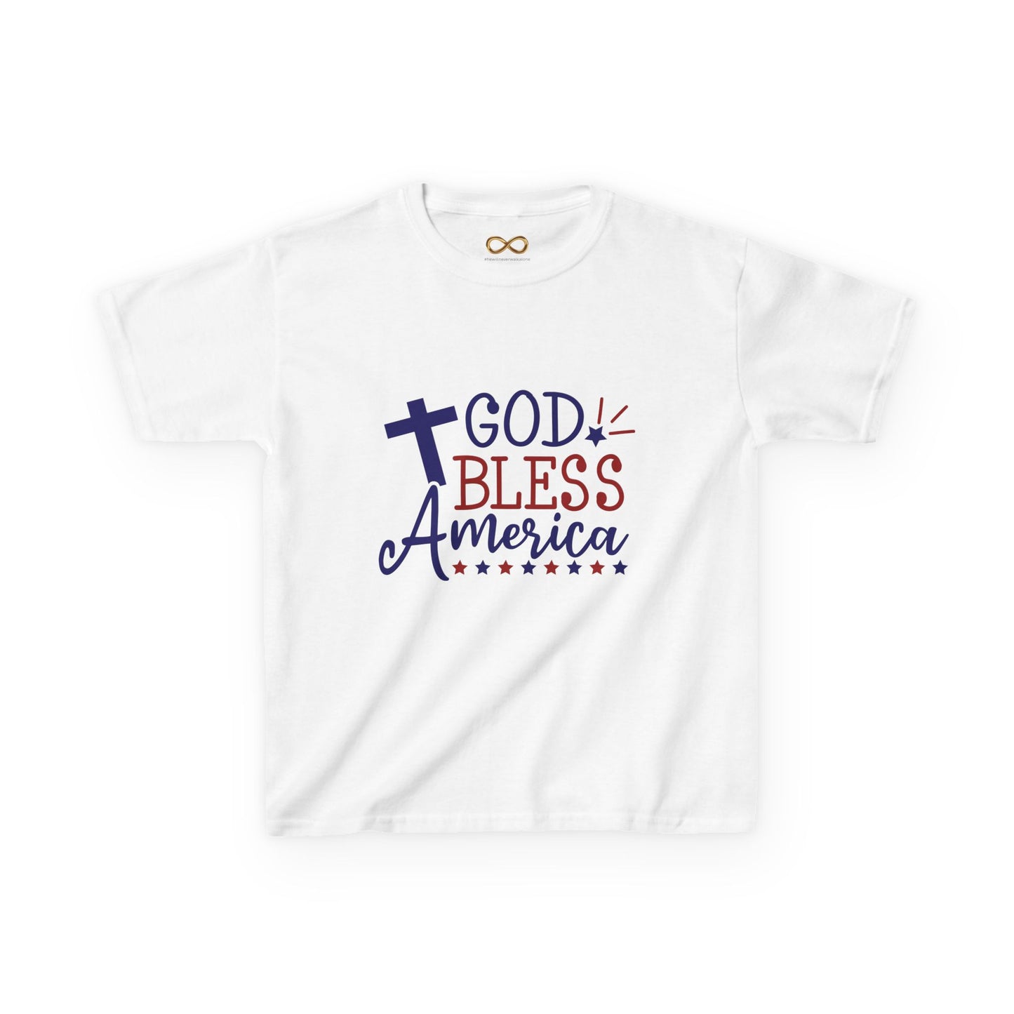 God Bless America Kids Tee — Patriotic Christian Children’s T-Shirt