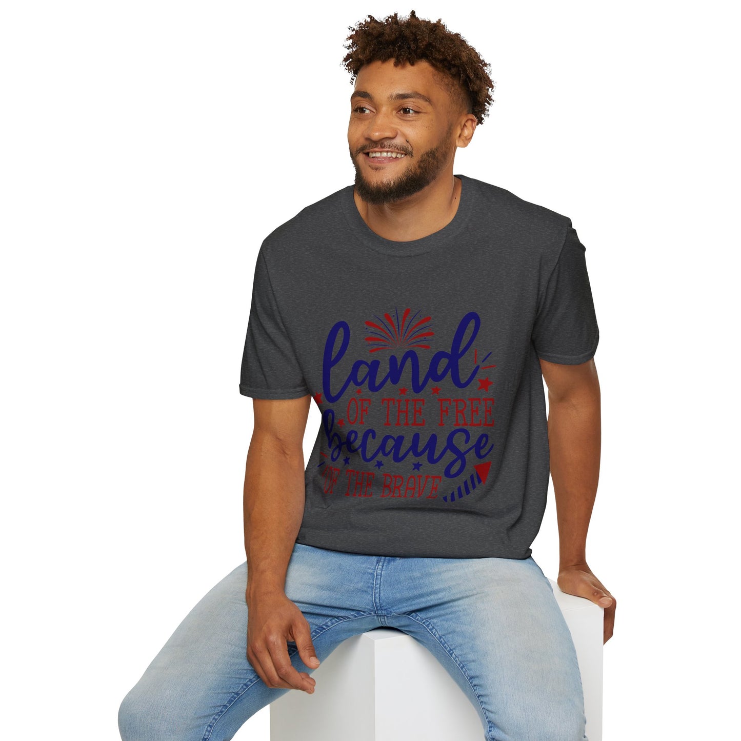 Patriotic "Land of the Free Because of the Brave" T-Shirt