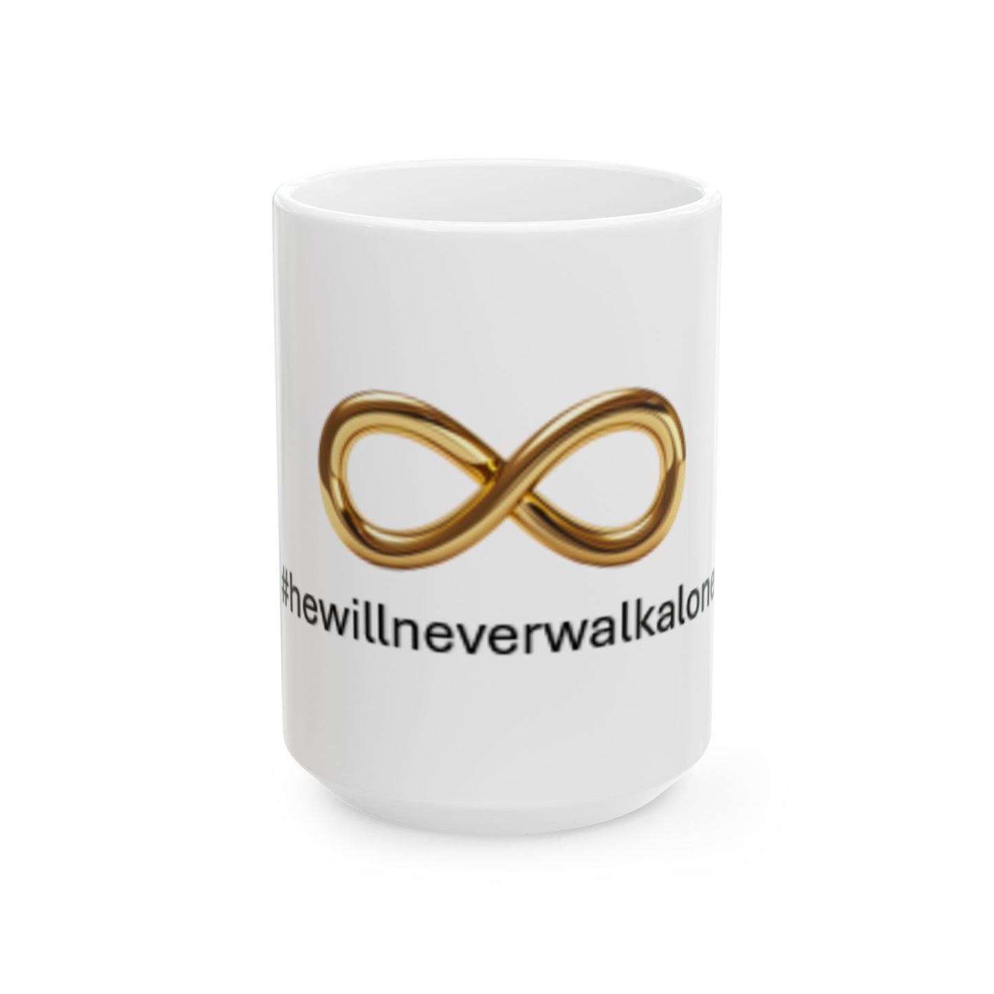 Infinite Connection Ceramic Mug - Unique Coffee Cup for Friends, Inspirational Gift, Home and Office Decor, #TheWillNeverWalkAlone