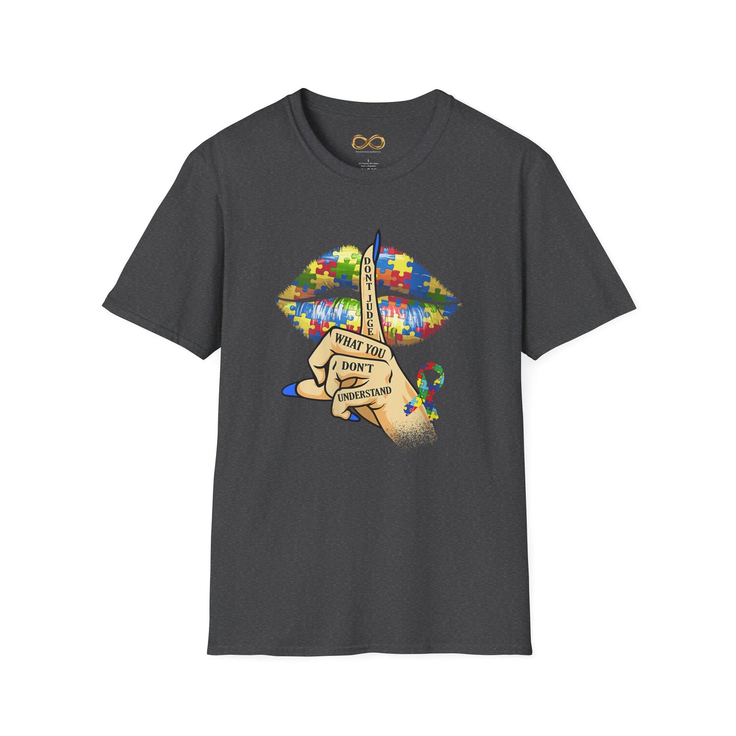 Autism Awareness T-Shirt — Puzzle Lips "What You Don’t Understand" Design