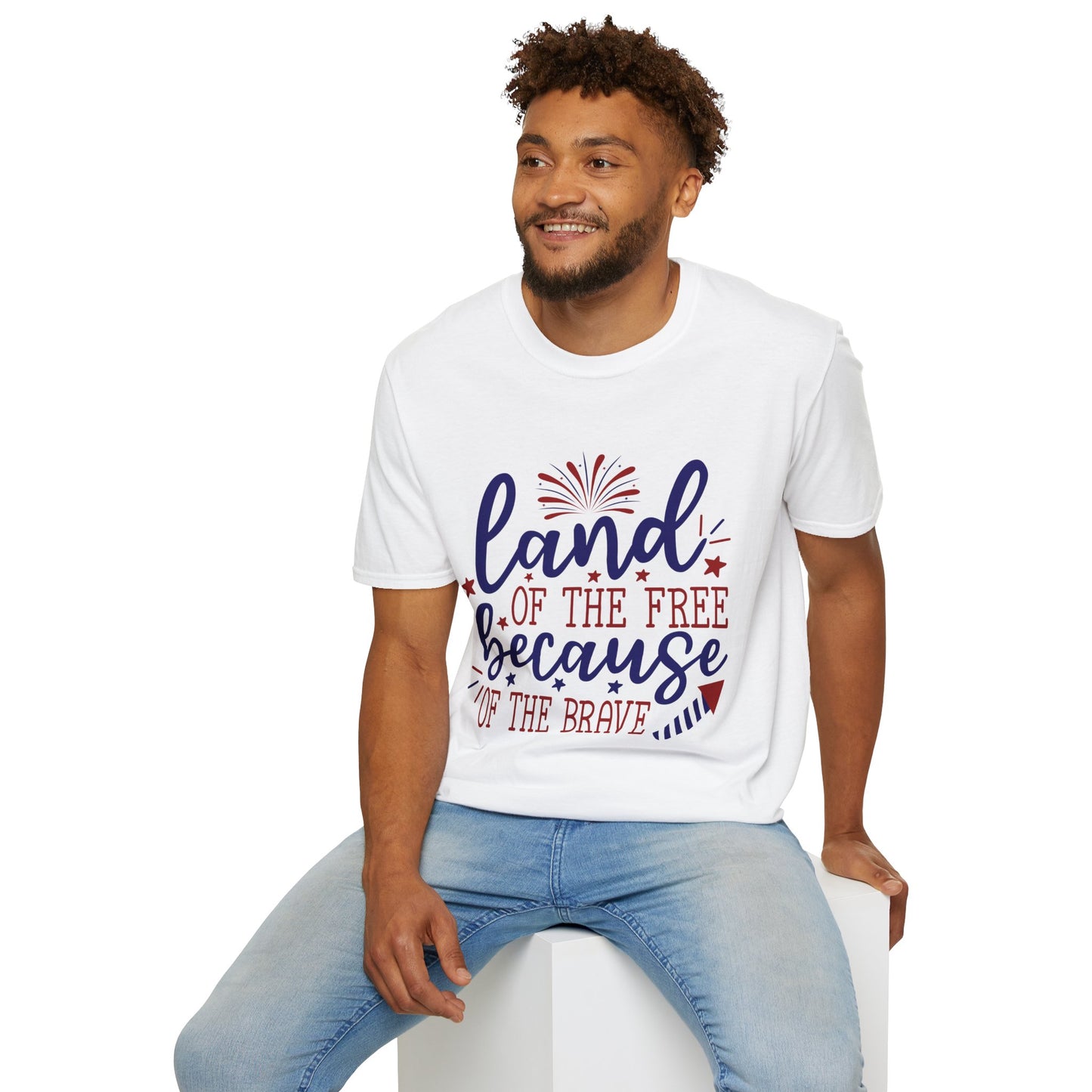 Patriotic "Land of the Free Because of the Brave" T-Shirt