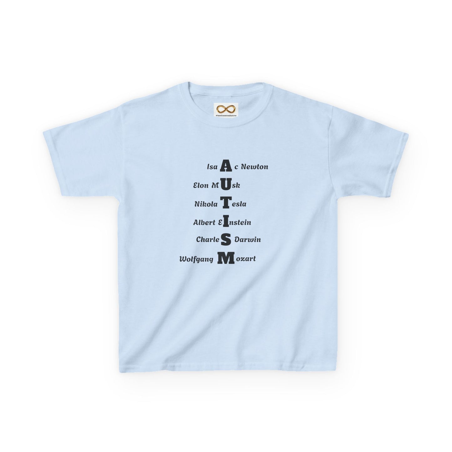 Kids Tee - Famous Autistic People