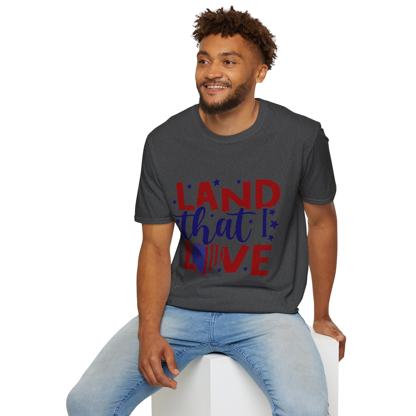 Land That I Love T-Shirt — Patriotic 4th of July USA Flag Heart Tee