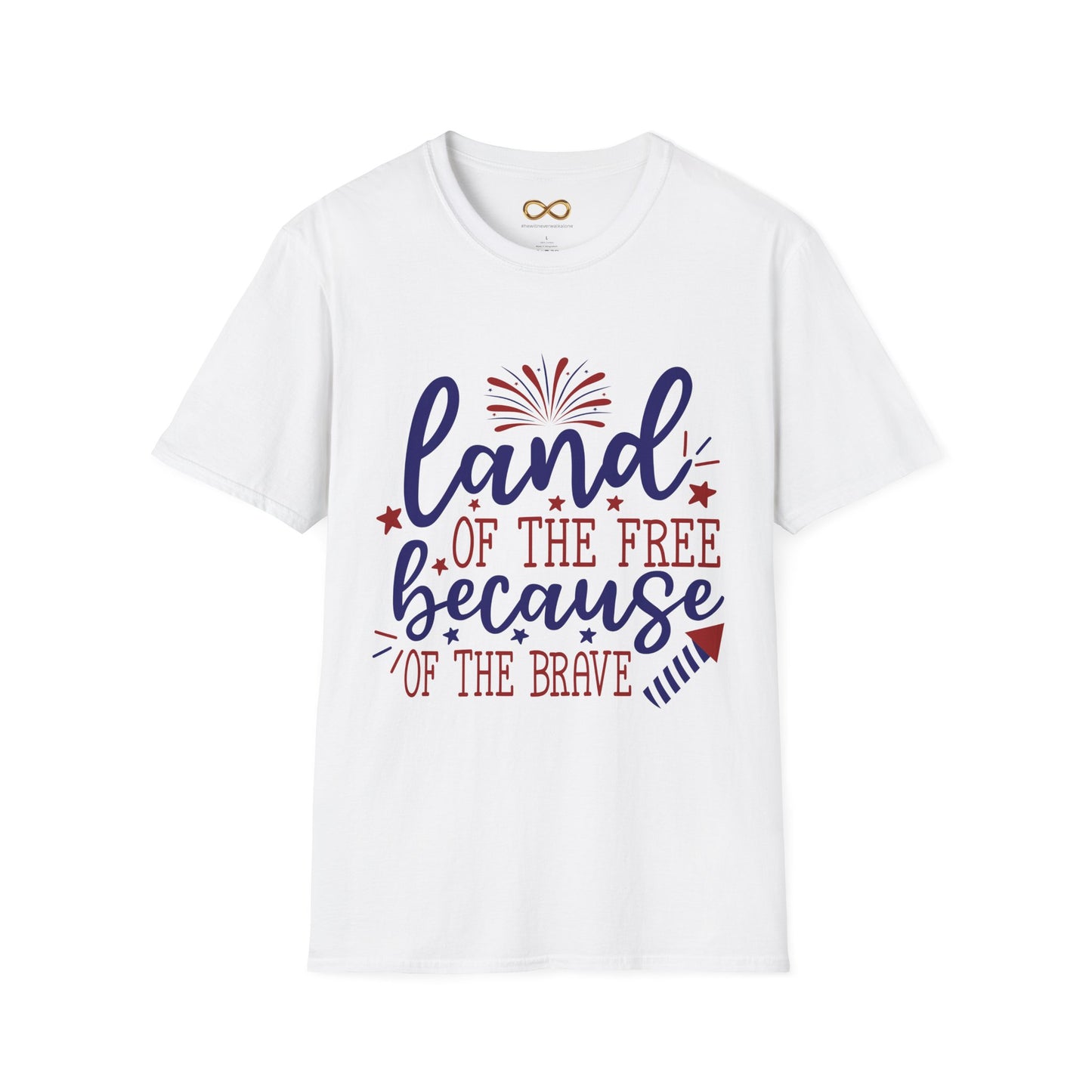 Patriotic "Land of the Free Because of the Brave" T-Shirt