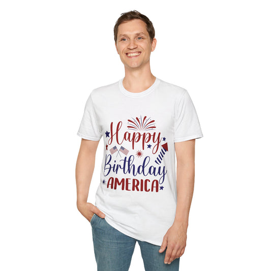 Happy Birthday America T-Shirt — Patriotic 4th of July Tee