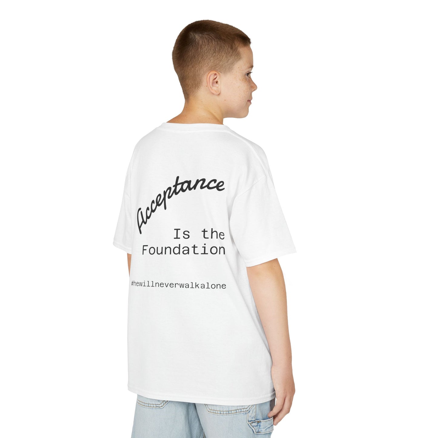 Kids T‑Shirt — "Rizz'em With The Fish" Smiley Sunglasses Retro Checkerboard