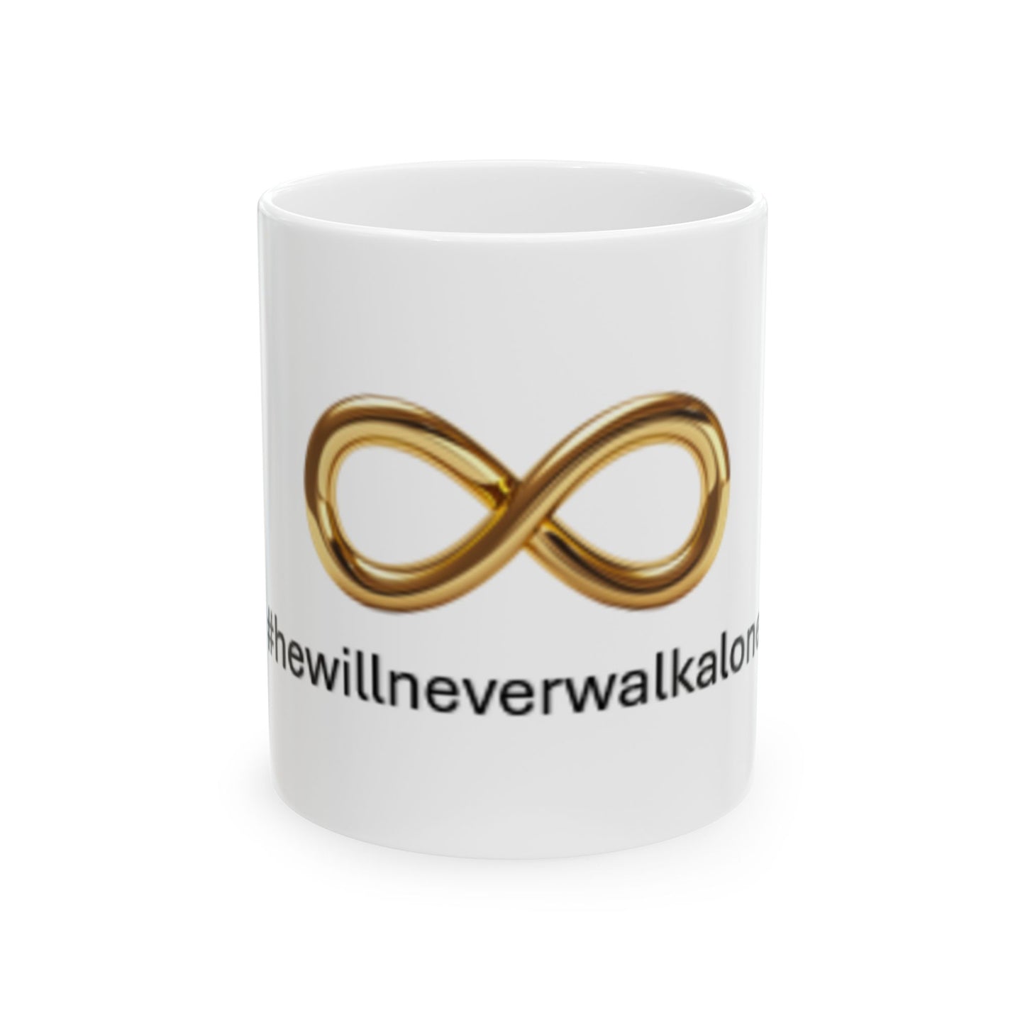 Infinite Connection Ceramic Mug - Unique Coffee Cup for Friends, Inspirational Gift, Home and Office Decor, #TheWillNeverWalkAlone