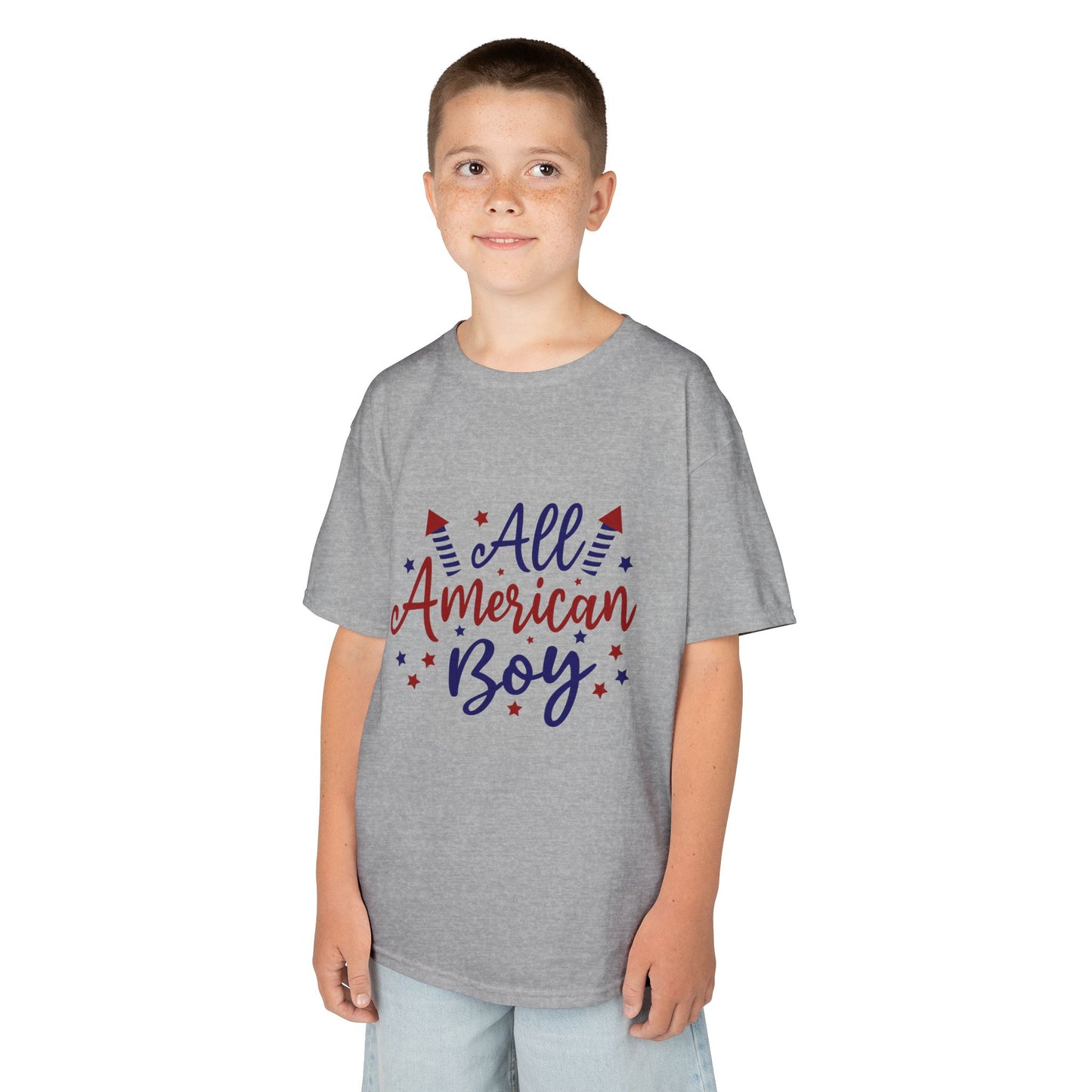 All American Boy Kids T-Shirt — Patriotic 4th of July Shirt for Boys
