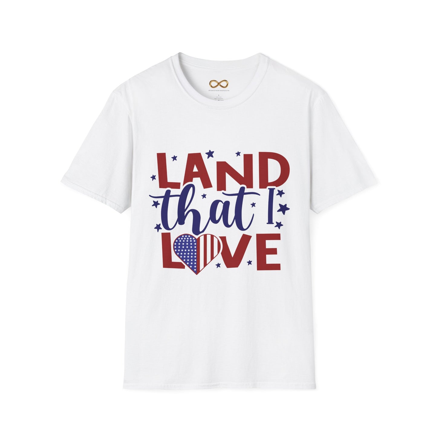Land That I Love T-Shirt — Patriotic 4th of July USA Flag Heart Tee