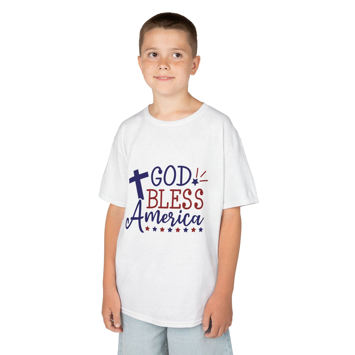 God Bless America Kids Tee — Patriotic Christian Children’s T-Shirt