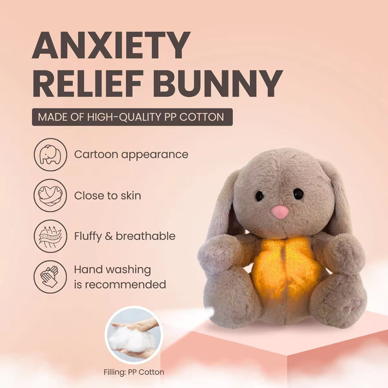Breathing Rabbit Soothing Sensory Plush Toy With Relieve Anxiety Bunny