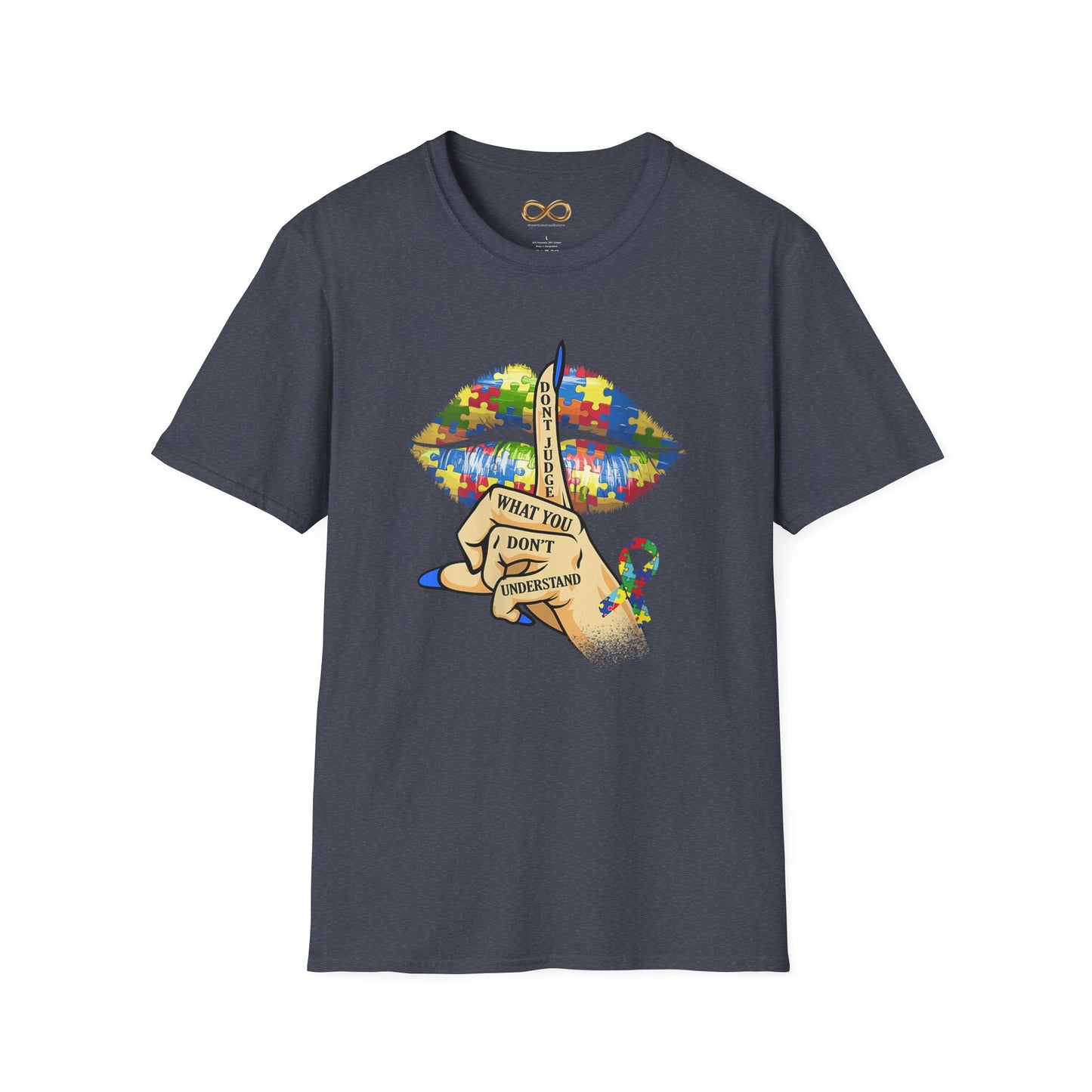 Autism Awareness T-Shirt — Puzzle Lips "What You Don’t Understand" Design