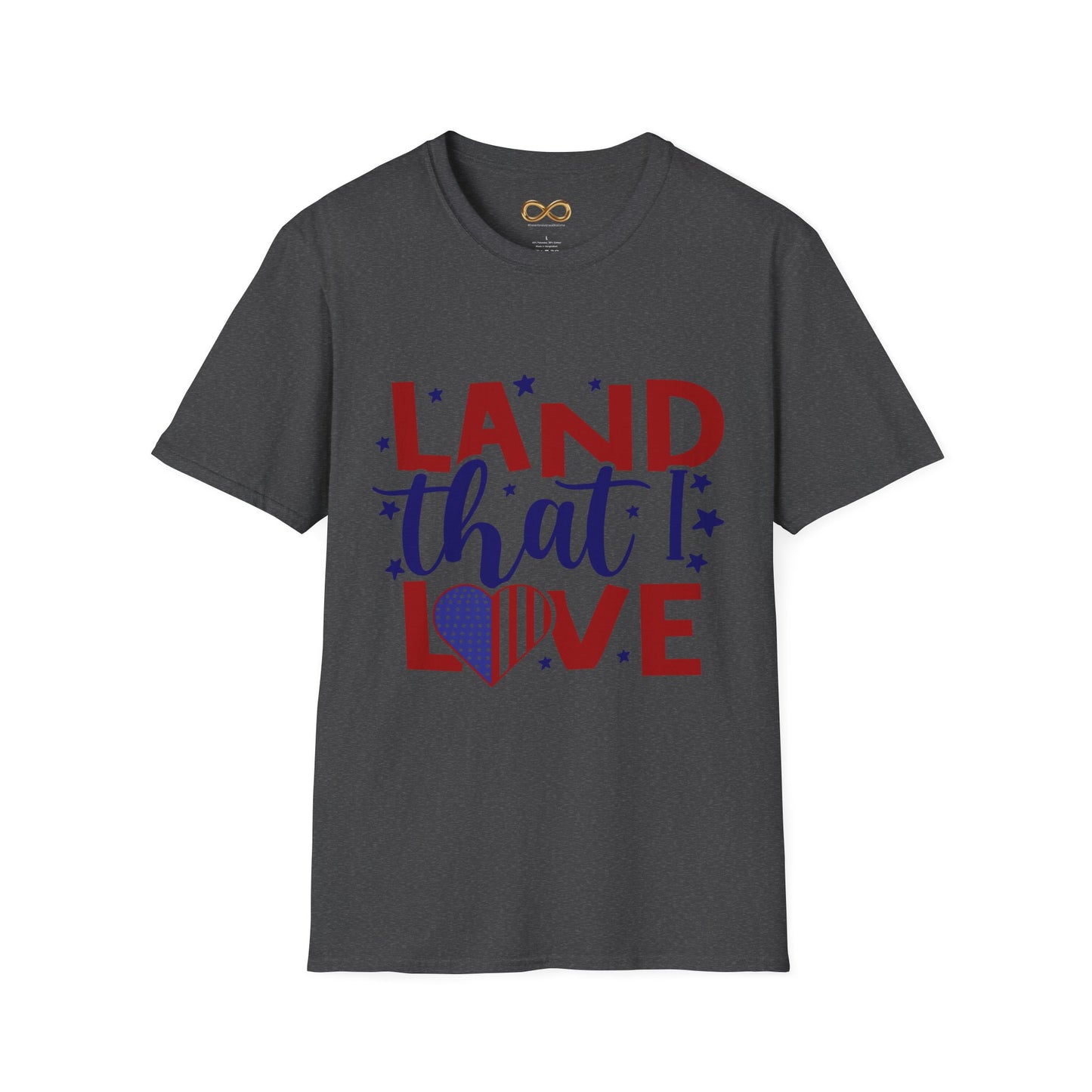 Land That I Love T-Shirt — Patriotic 4th of July USA Flag Heart Tee