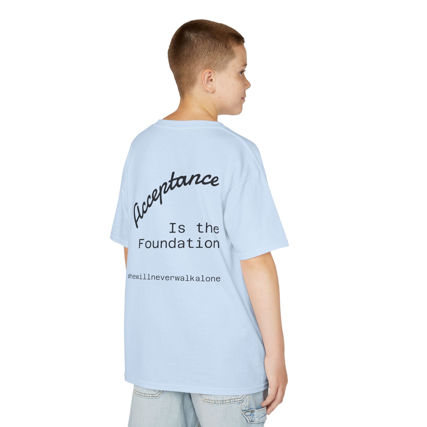 Kids T‑Shirt — "Rizz'em With The Fish" Smiley Sunglasses Retro Checkerboard