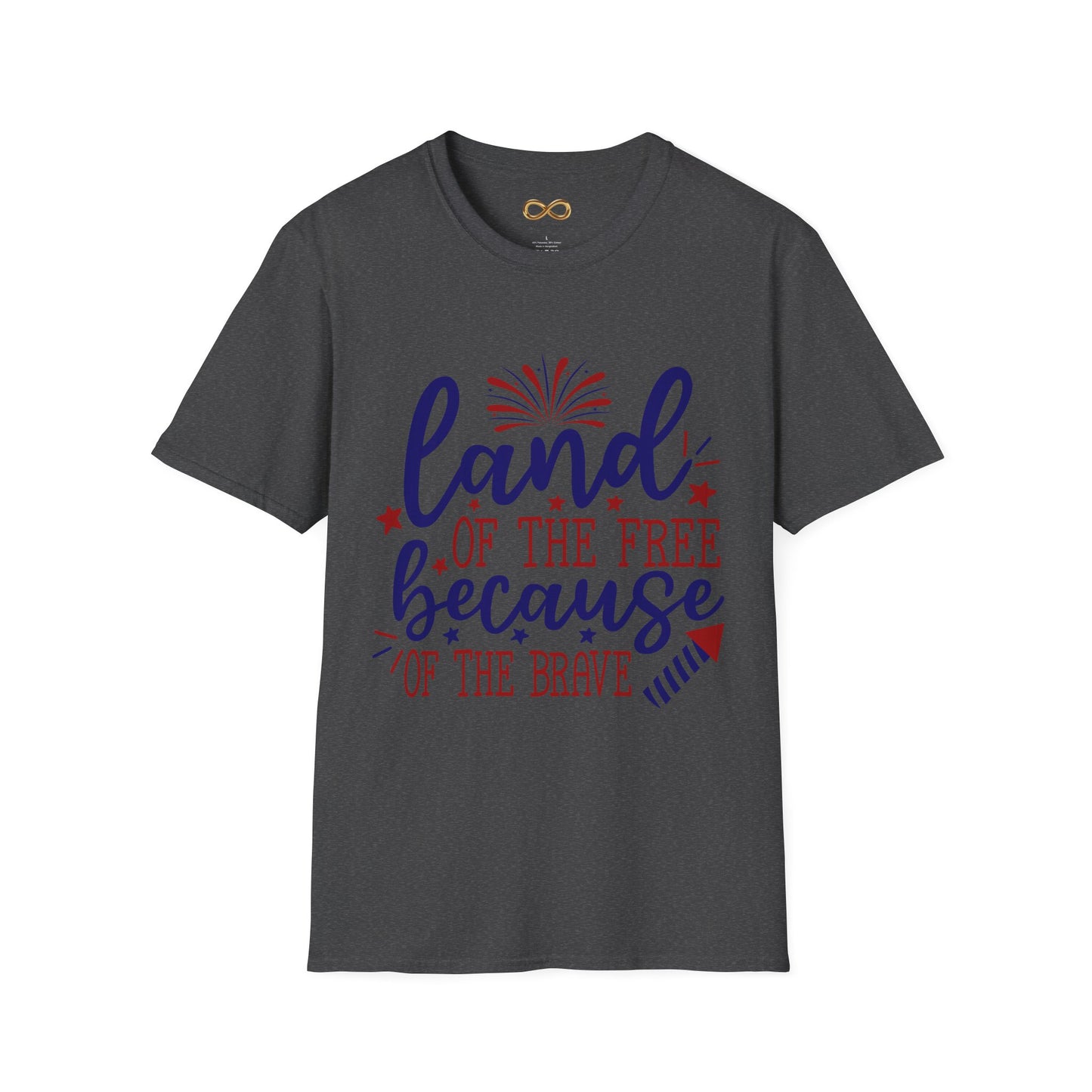 Patriotic "Land of the Free Because of the Brave" T-Shirt