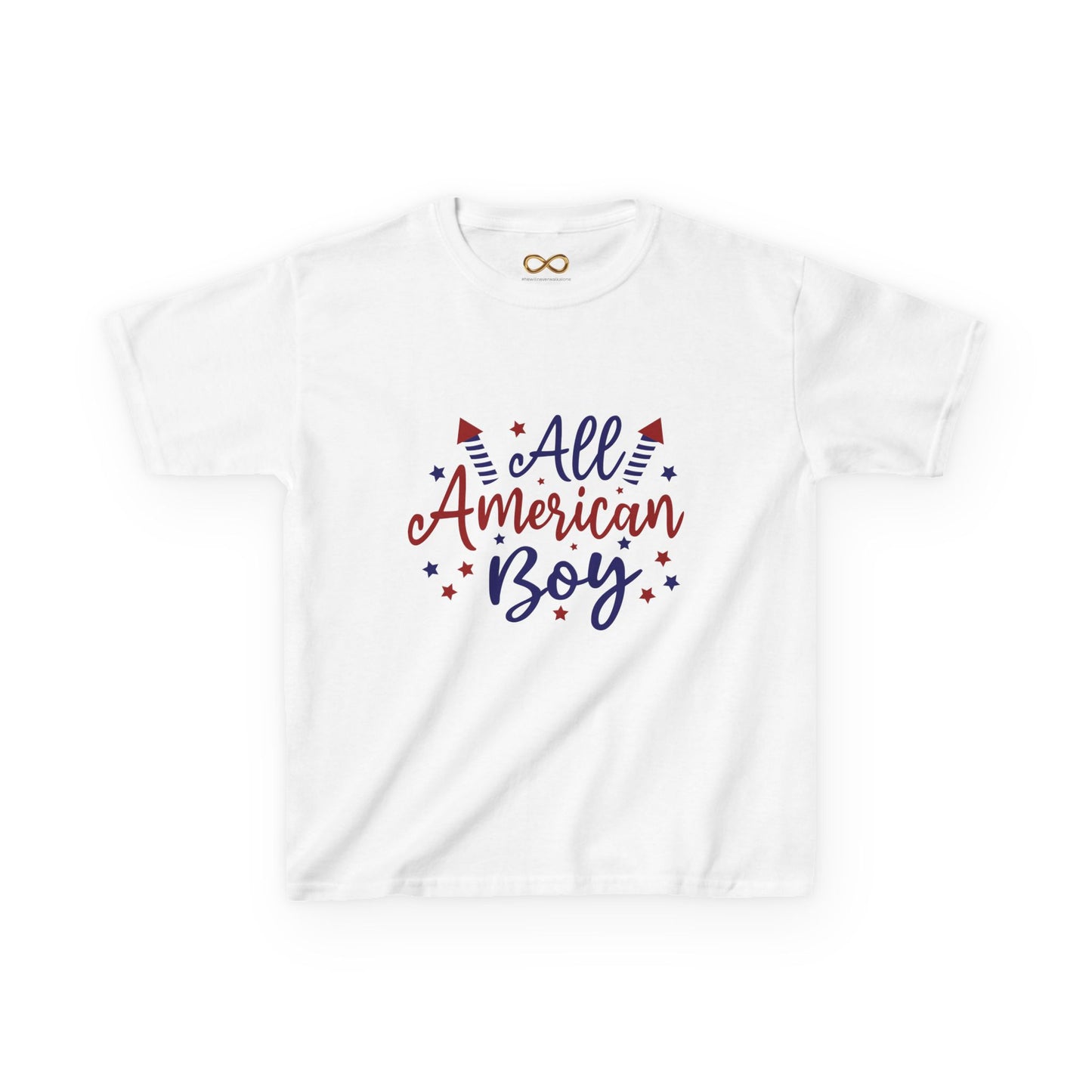 All American Boy Kids T-Shirt — Patriotic 4th of July Shirt for Boys