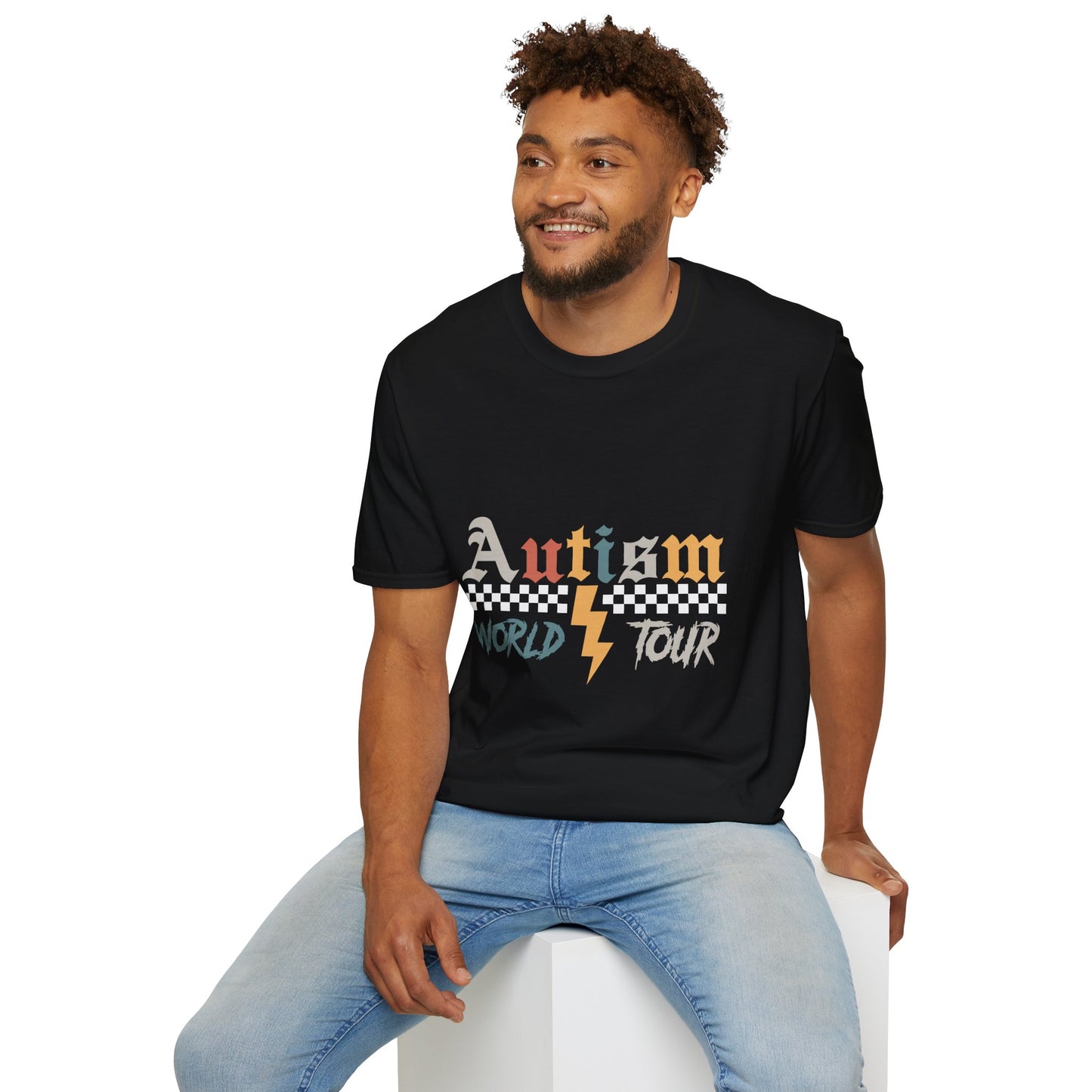 Adult Autism Awareness T-Shirt — "World Tour" Design