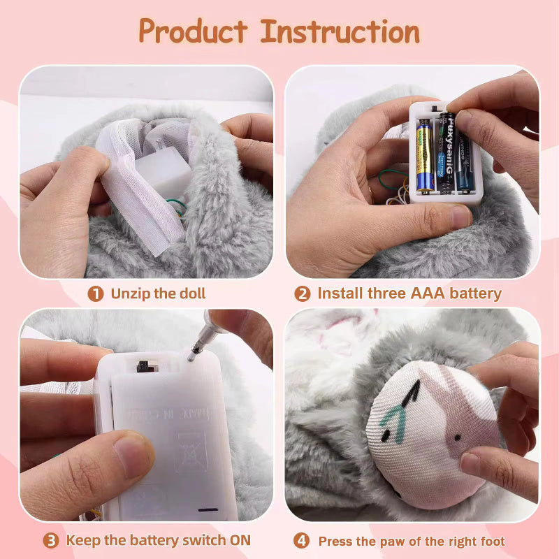 Breathing Rabbit Soothing Sensory Plush Toy With Relieve Anxiety Bunny